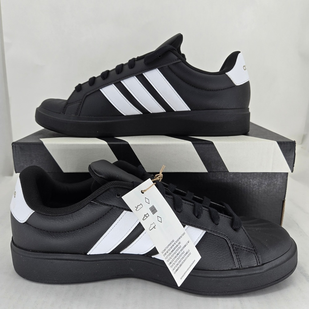 Adidas Streettalk Mens Sneakers Core Black White JP8276 Size 10 Low Top Shoes